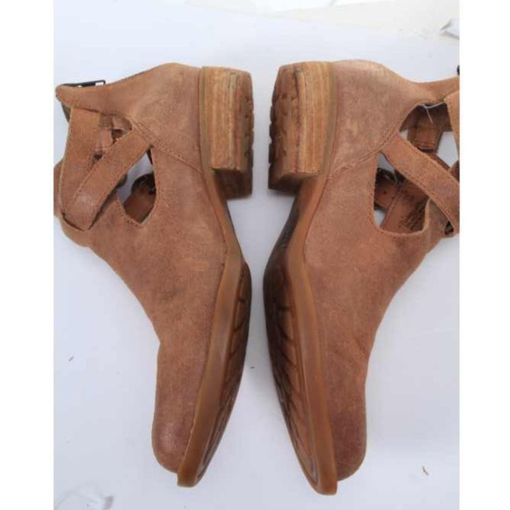 Born Kamilla Boots bootie back zip leather tan women shoes size 7 M - Picture 6 of 13